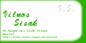 vilmos sisak business card