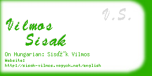 vilmos sisak business card